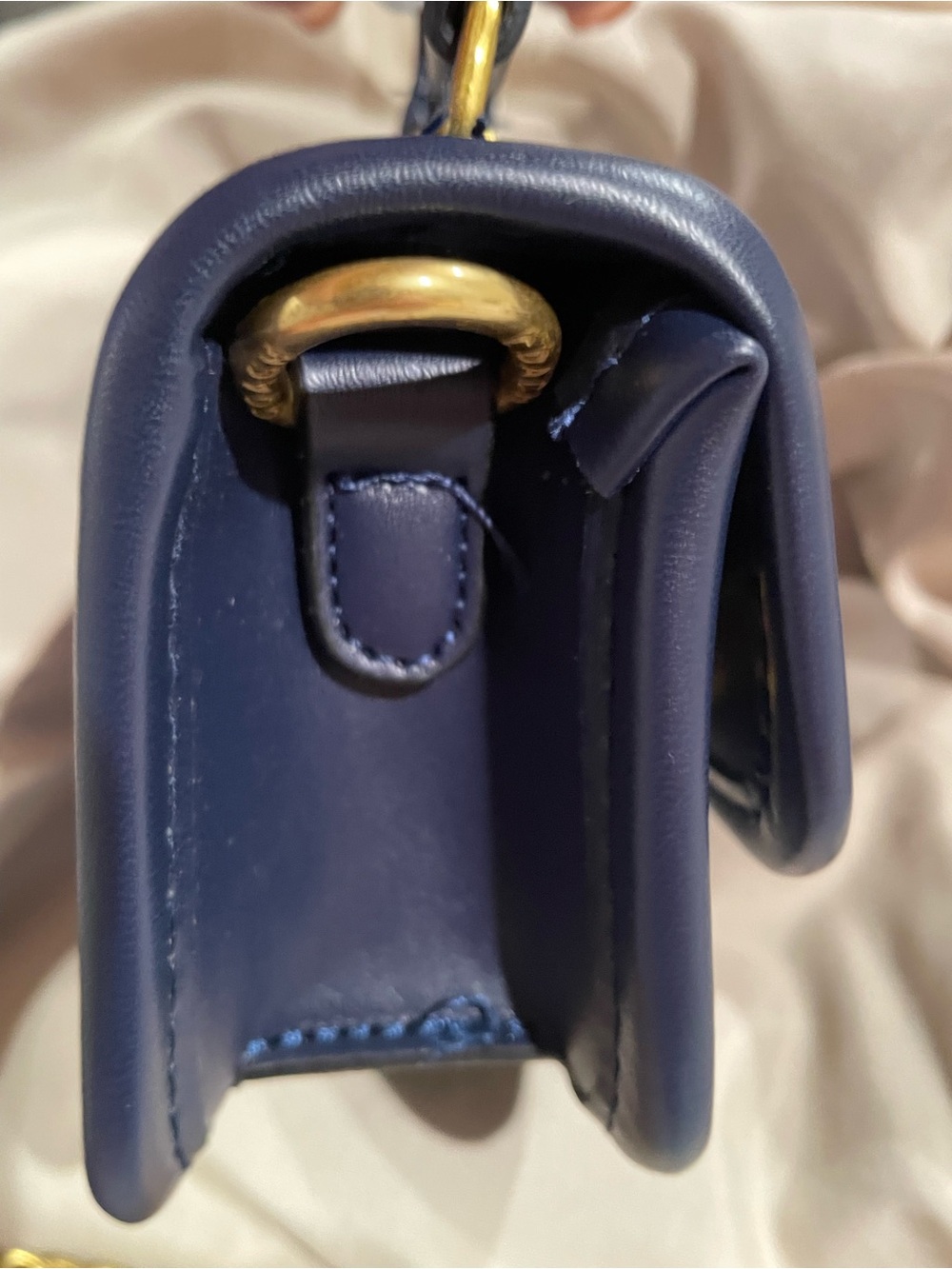 Coach Mini Top-Handle Bag in Denim Blue Crossbody - Picture 7 of 12